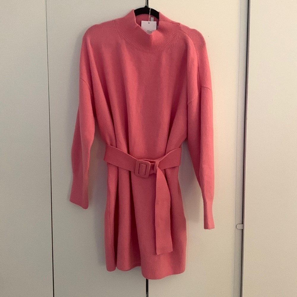 & Other Stories Belted Mini Knit Dress